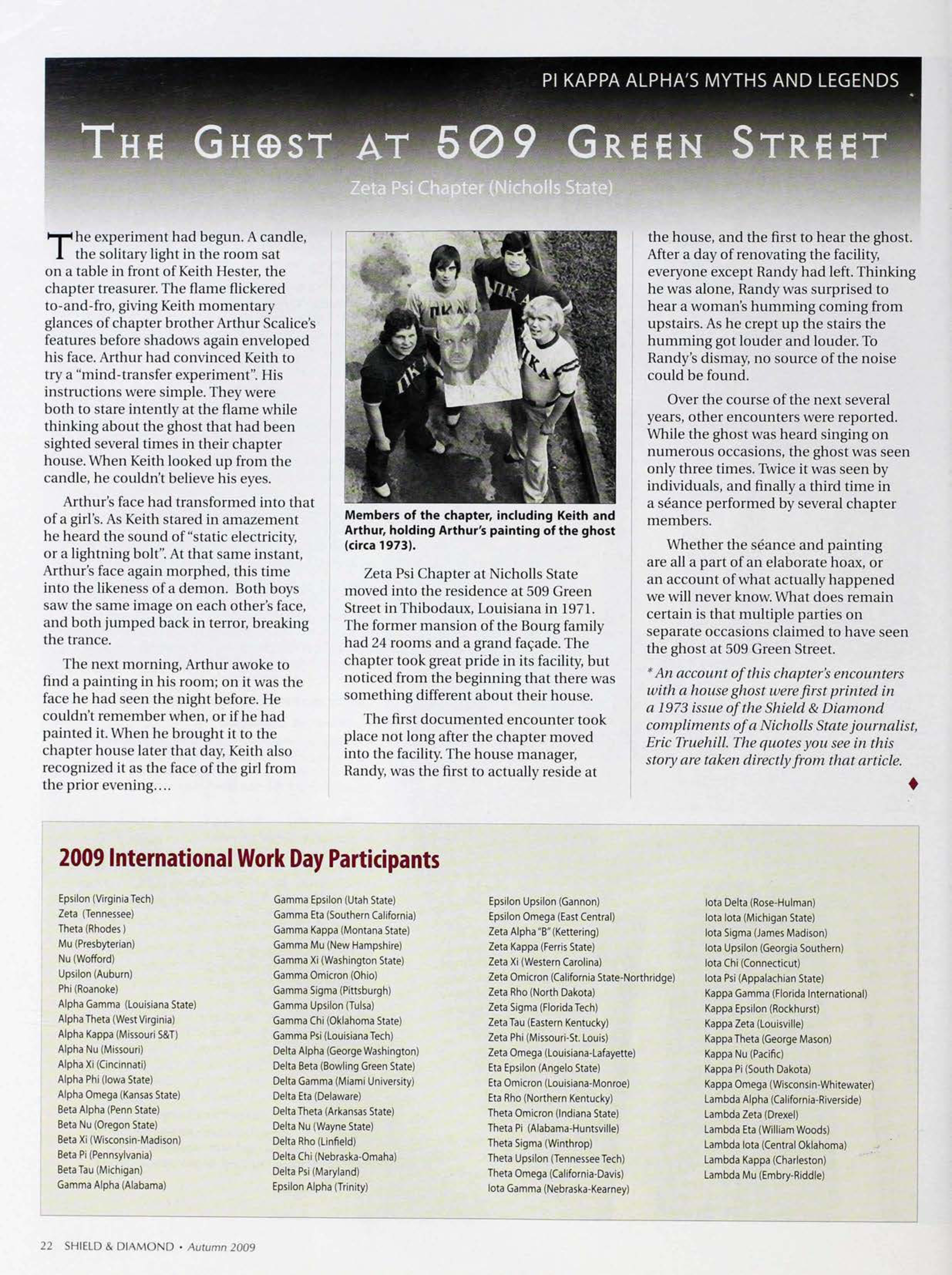 2009 International Work Day Participants